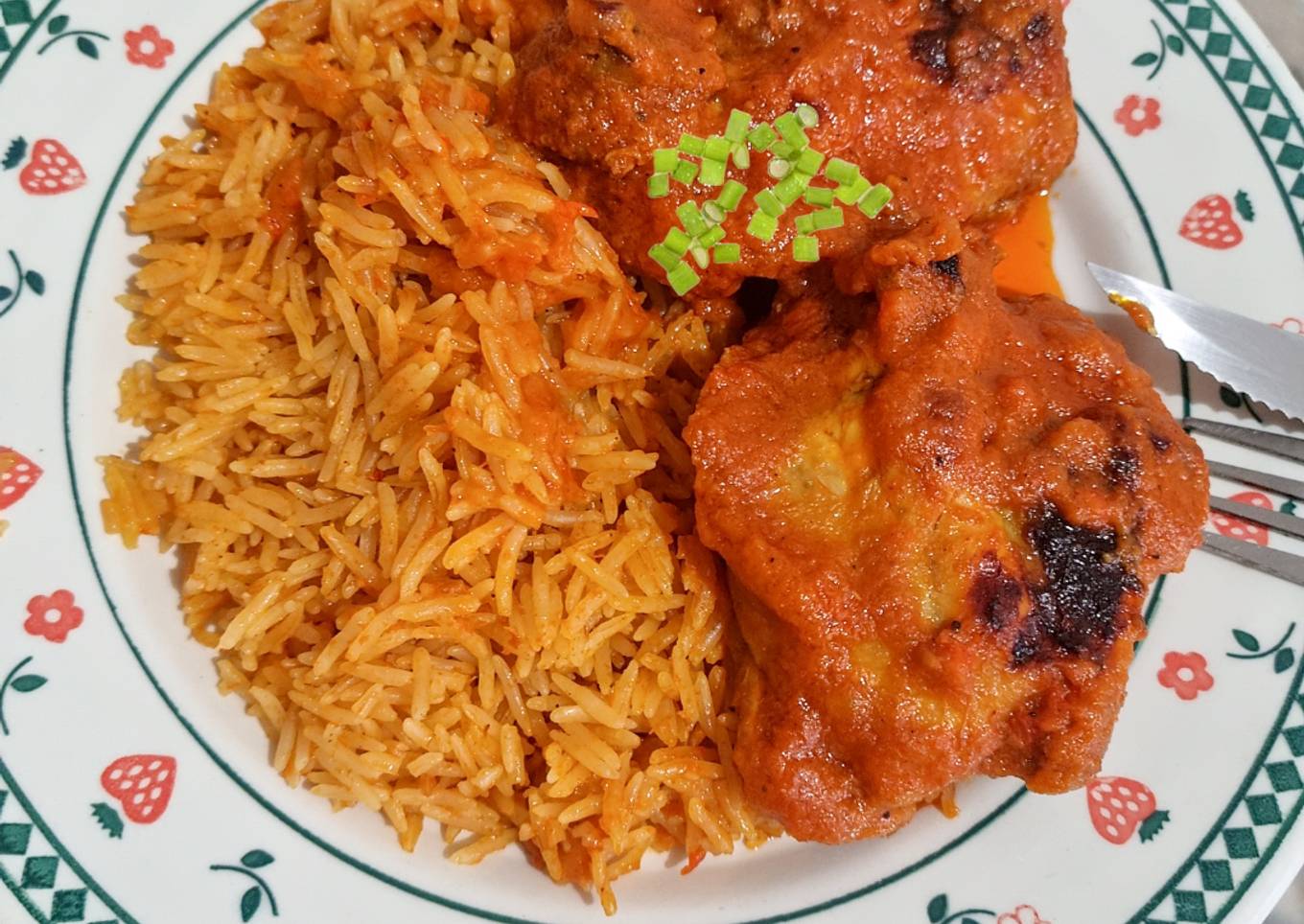 Arroz jollof y pollo estofado! Receta nigeriana!