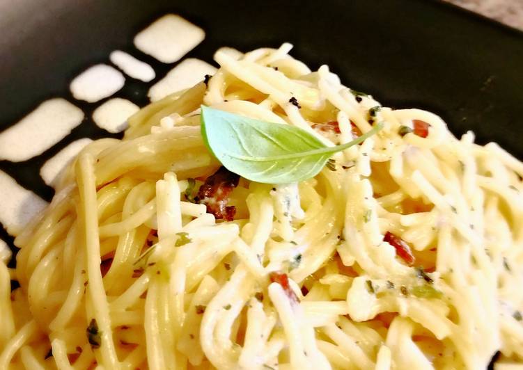 Steps to Cook Perfect Sweet Basil Angel Hair Pasta