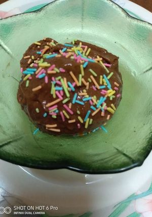 A picture of Banana chocolate ice cream:vegan friendly.