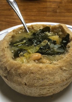 A picture of White Bean And Kale Soup.
