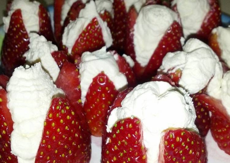 Easiest Way to Cook Perfect Cheesecake Stuffed Strawberries