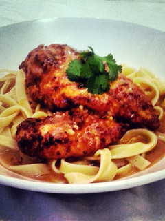 A picture of Paprika Garlic Chicken Tagliatelle.