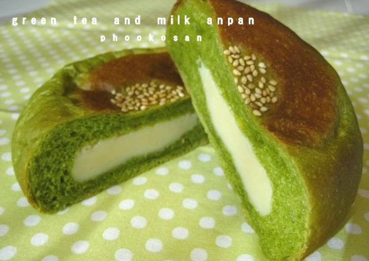 Easiest Way to Prepare Perfect Strong Matcha Milk Anpan