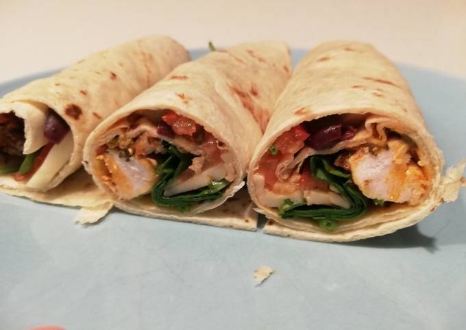 Chicken/ veggie wrap, Italian-style