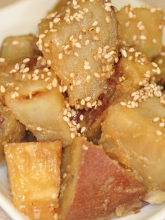 A picture of Sweetly Aromatic Sweet Potatoes Stewed in Sesame Miso.