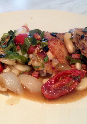 A picture of Chicken, chorizo and butterbean casserole..