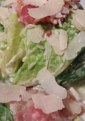 A picture of Mom's Caesar Dressing.