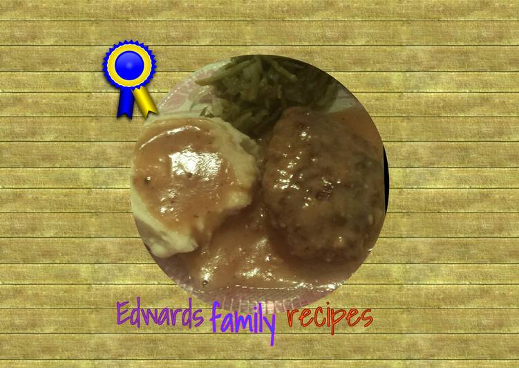 The Simple and Healthy Salisbury steak and gravy