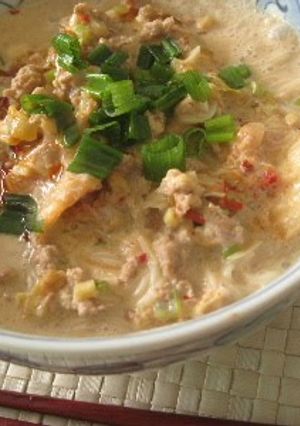 A picture of Kimchi Soy Dan Dan Noodles.