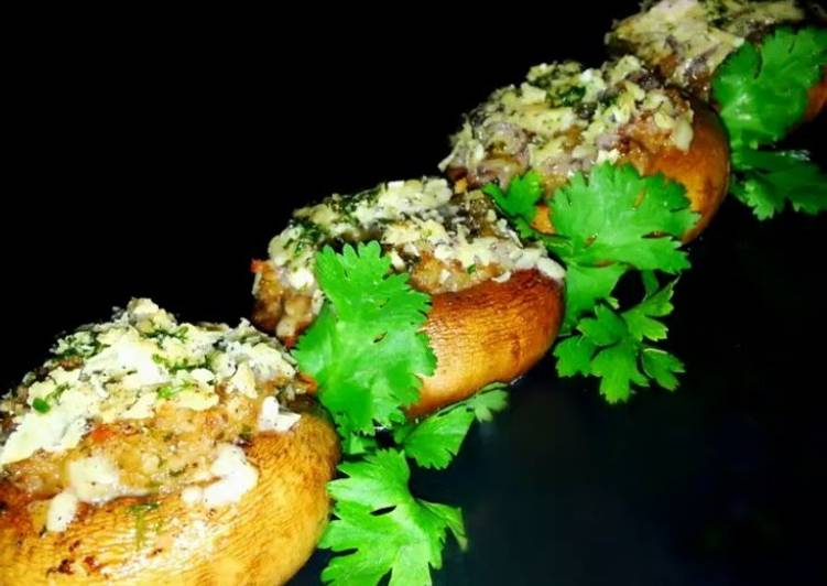 Steps to Prepare Award-winning Mike’s Garlic Parm Stuffed Mushrooms