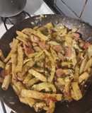 Revuelto de gramajo con salchicha