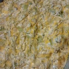 A picture of Creamy chicken, broccoli and cheese casserole.