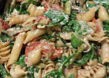 How To Make Recipe Roasted Asparagus and Cherry Tomato Penne Pasta with Goat Cheese Delicious Simple