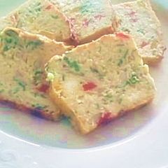 Okara Cake Salé with Mushroom and Tuna A picture of Okara Cake Salé with Mushroom and Tuna.