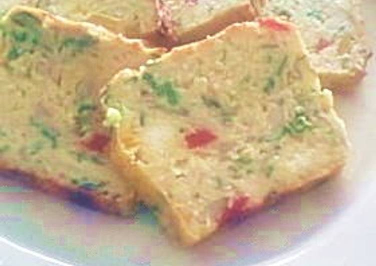 Recipe of Quick Okara Cake Salé with Mushroom and Tuna