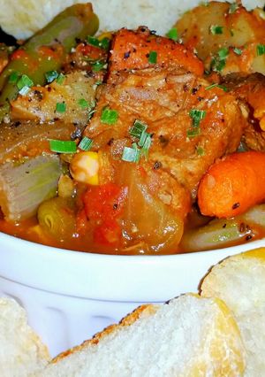 A picture of Mike's Hobo Pork Stew.