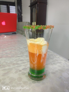 A picture of Tri colour Mocktail.