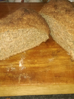 A picture of Mandys grandmothers famous Irish brown soda bread.
