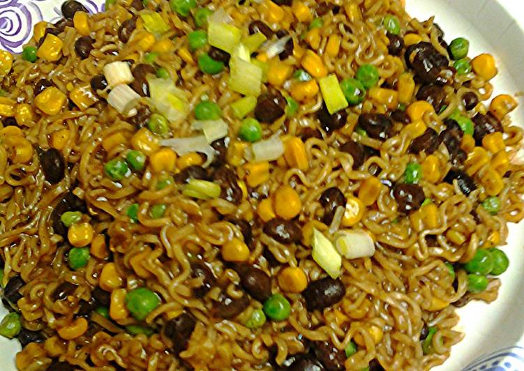 Recipe of Quick Ramen corn and black beans