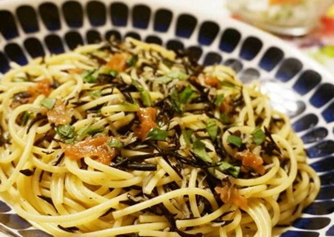 Easiest Way to Prepare Favorite Hijiki and Umeboshi Spaghetti