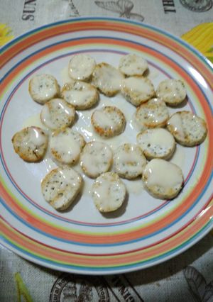 Foto principal de Salchichas de pollo y parmesano con thermomix