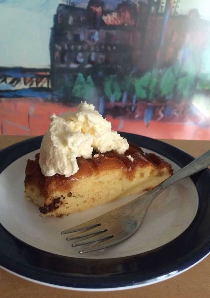 Una foto de Tarta invertida de manzanas