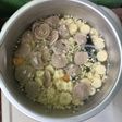 Baby corn and meat ball soup