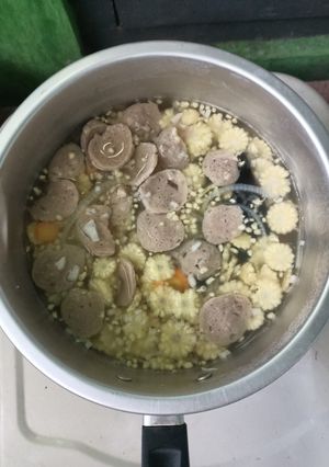 Foto resep Baby corn and meat ball soup