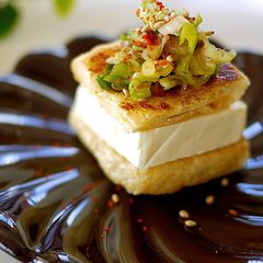 A picture of Aburaage Cream Cheese Sandwich.