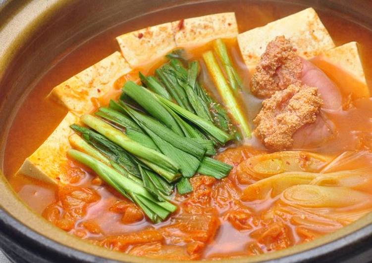 Recipe of Any-night-of-the-week Korean Cuisine - Kimchi Jjigae with Tarako