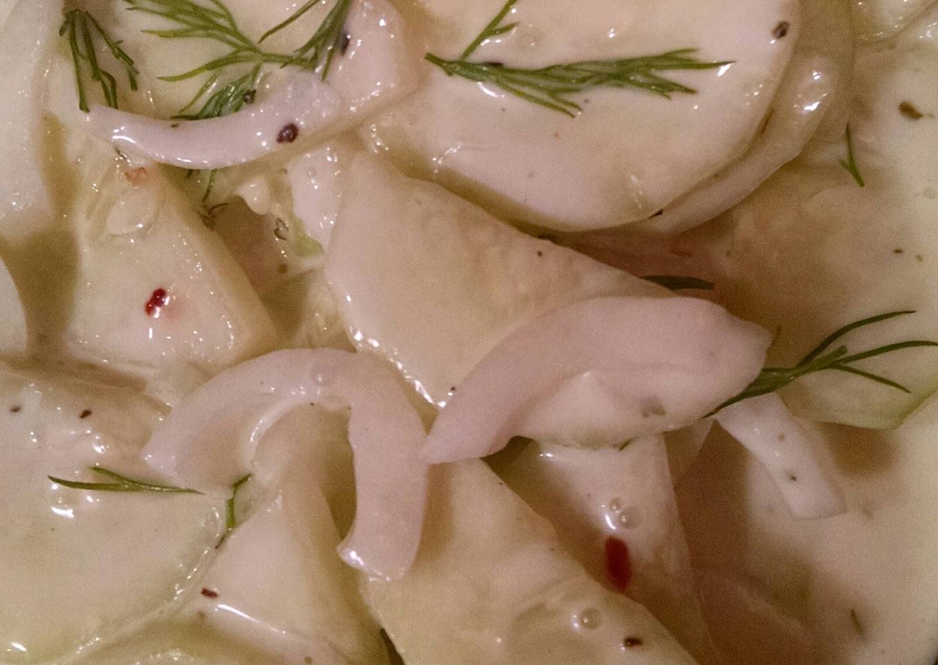 Creamy Cucumber and Sweet Onion Salad "My Way"