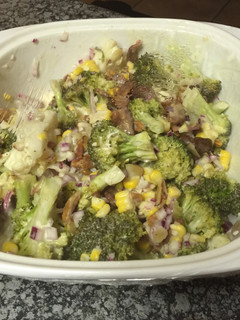 A picture of Broccoli and Cauliflower Salad.