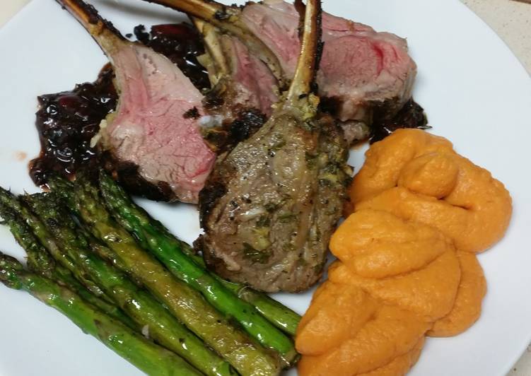 Recipe of Quick Rack of Lamb with cherry balsamic sauce
