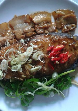 Hình của món Cá Thu Sốt Sả Ớt.
