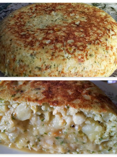 Una foto de Tortilla ligera de patata y merluza