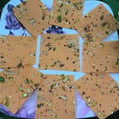 Orange Flavored Ice halwa A picture of Orange Flavored Ice halwa.