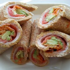 A picture of Smoked salmon wrap.