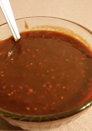 A picture of Honey Garlic BBQ Sauce.
