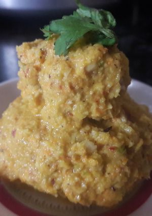 A picture of Fresh Turmeric Thuvaiyal.