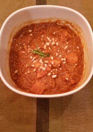 A picture of Sweet Potato Peanut Bisque.