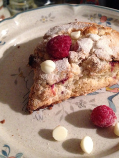A picture of White Chocolate Raspberry Scones.