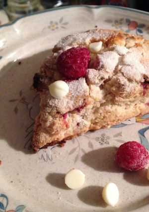 A picture of White Chocolate Raspberry Scones.