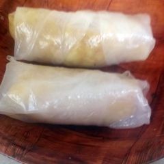 A picture of Japanese curry spring rolls.