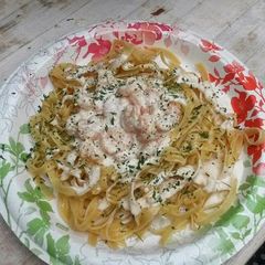 A picture of Shrimp Alfredo.
