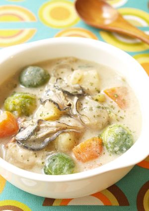 A picture of Chunky Oyster & Brussels Sprouts Chowder.
