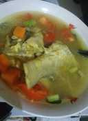 Sup ikan kakap, kuah nya seger