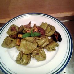 A picture of Fresh pasta with mussels and porcini (mushroom)I really love the mussels and this combination is really nice and light!.