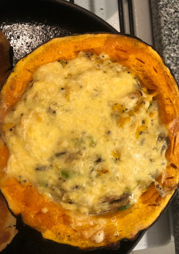 Una foto de Cabutia relleno vegetariano