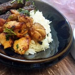A picture of Aya's Shish Tawook.