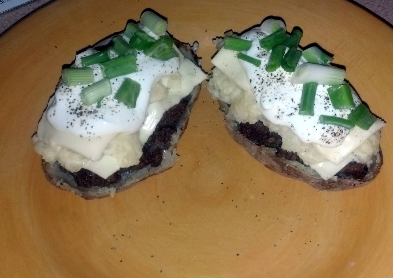 hamburger stuffed potato skins